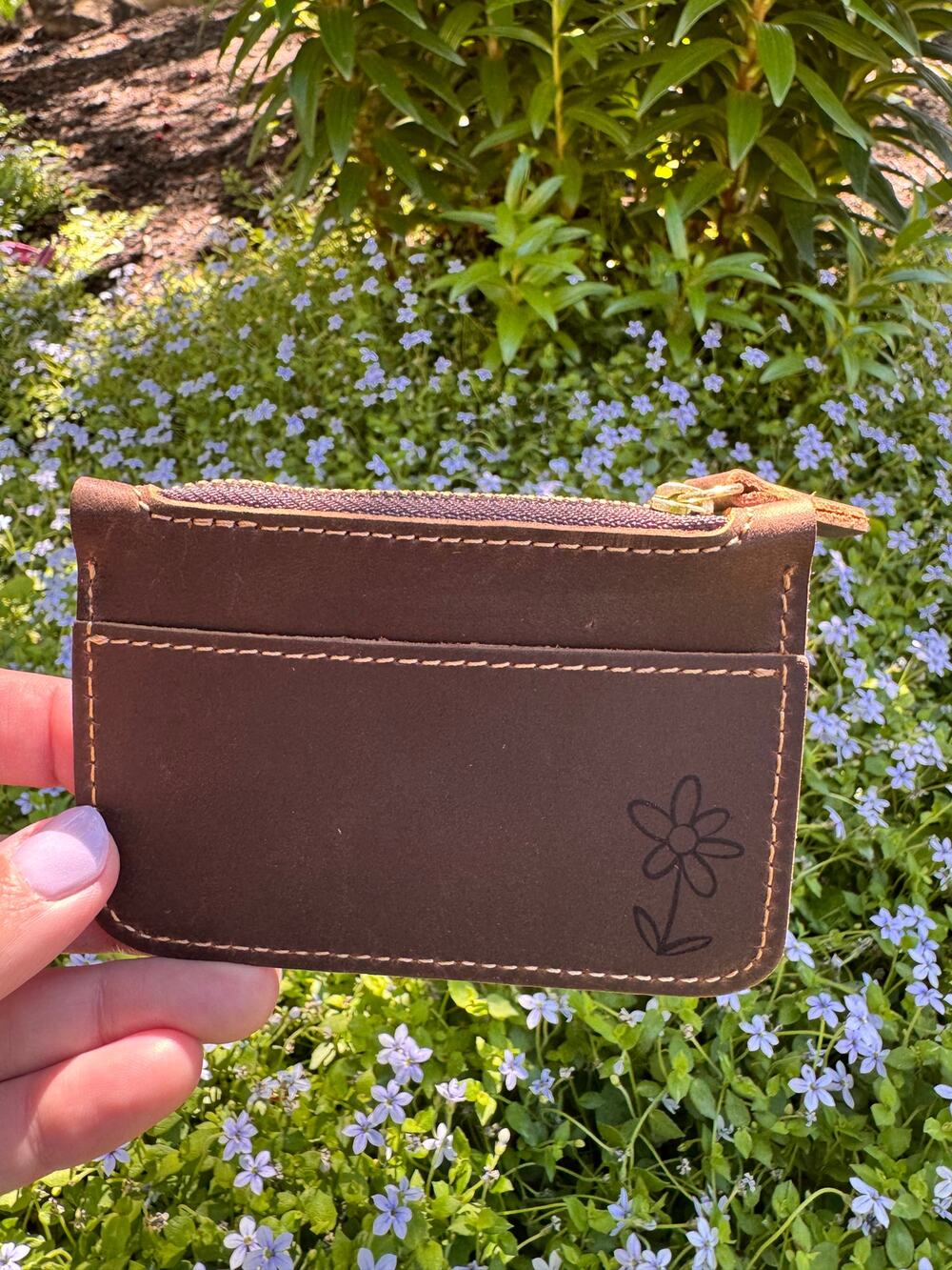 Genuine Leather Wallet DARK BROWN Credit Card Holder Black Leather Wallet